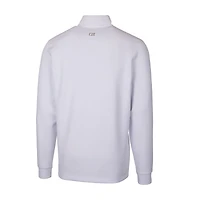 Men's Cutter & Buck  White Notre Dame Fighting Irish Alumni Logo Traverse Stretch Quarter-Zip Pullover Top