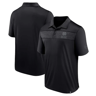 Polo d'appréciation militaire OHT Fanatics noir pour hommes de Notre Dame Fighting Irish