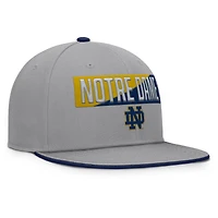 Men's Fanatics Gray Notre Dame Fighting Irish Duo Snapback Hat