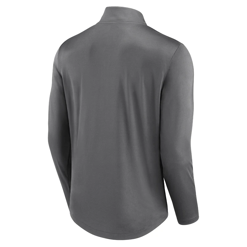 Men's Fanatics Gray Notre Dame Fighting Irish Tough Minded Quarter-Zip Top