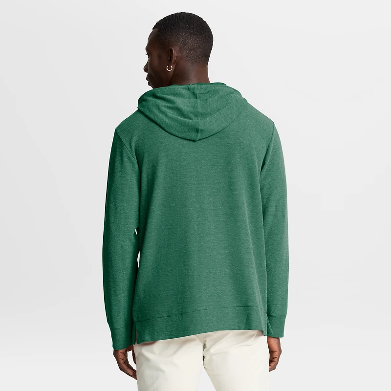 Men's Fanatics Green Notre Dame Fighting Irish Hometown Premium Huddle Up Long Sleeve Hoodie T-Shirt