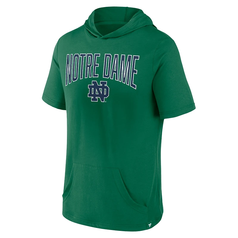 T-shirt à capuche vert Fanatics pour hommes Notre Dame Fighting Irish Outline Lower Arch