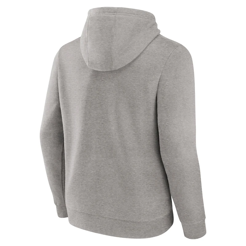 Men's Fanatics Heather Gray Notre Dame Fighting Irish Primary Logo Pullover Hoodie
