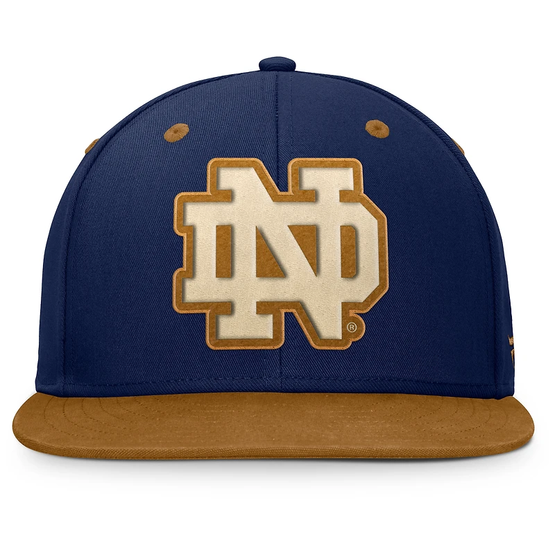 Casquette ajustée NoBo bleu marine/marron pour homme des Fighting Irish de Notre Dame