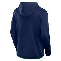 T-shirt à capuche de transition pour homme Fanatics bleu marine/vert Notre Dame Fighting Irish