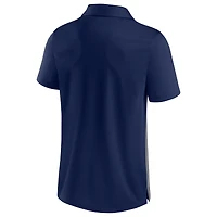 Polo Fanatics pour hommes bleu marine/gris chiné Notre Dame Fighting Irish Split Block Color