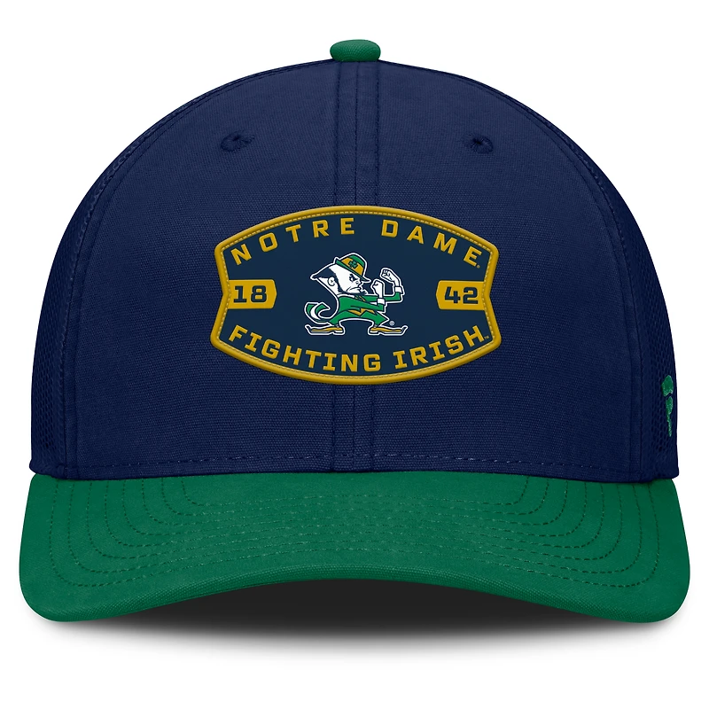 Men's Fanatics Navy/Kelly Green Notre Dame Fighting Irish Adapt Adjustable Trucker Hat