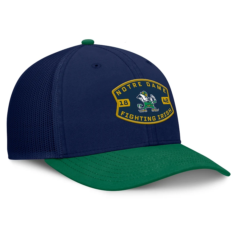 Men's Fanatics Navy/Kelly Green Notre Dame Fighting Irish Adapt Adjustable Trucker Hat