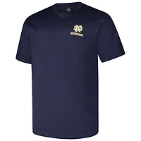 T-shirt délavé idéal pour hommes Fanatics Navy Notre Dame Fighting Irish Big & Tall