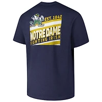 T-shirt délavé idéal pour hommes Fanatics Navy Notre Dame Fighting Irish Big & Tall