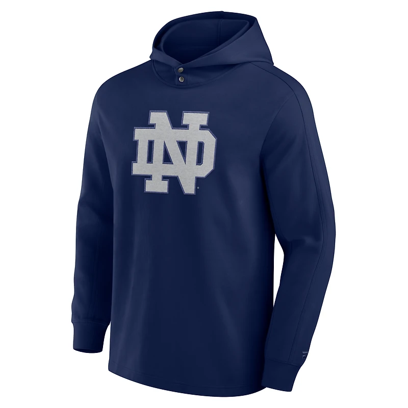 Sweat à capuche bleu marine Fanatics pour homme Notre Dame Fighting Irish Blaze Tri-Blend