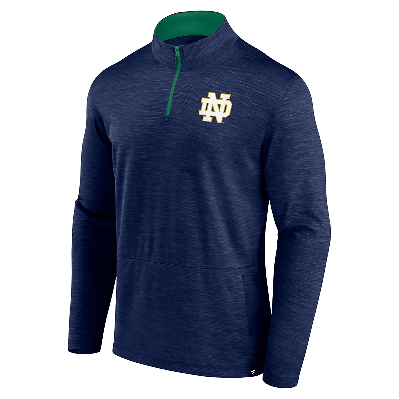 Haut à quart de zip Fanatics Navy Notre Dame Fighting Irish Classic Homefield pour hommes