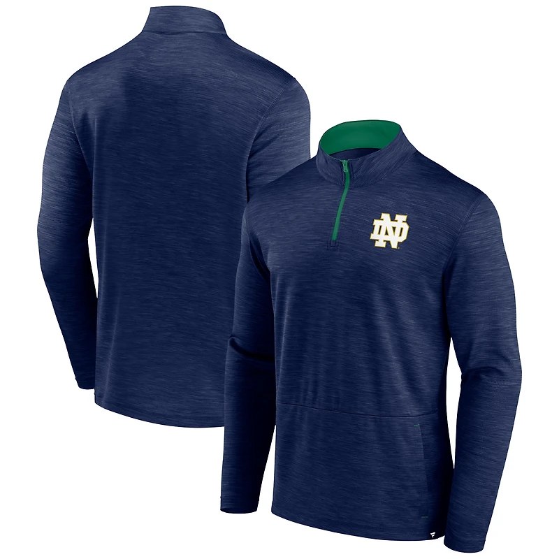 Haut à quart de zip Fanatics Navy Notre Dame Fighting Irish Classic Homefield pour hommes