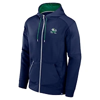 Men's Fanatics Navy Notre Dame Fighting Irish Defender Full-Zip Hoodie