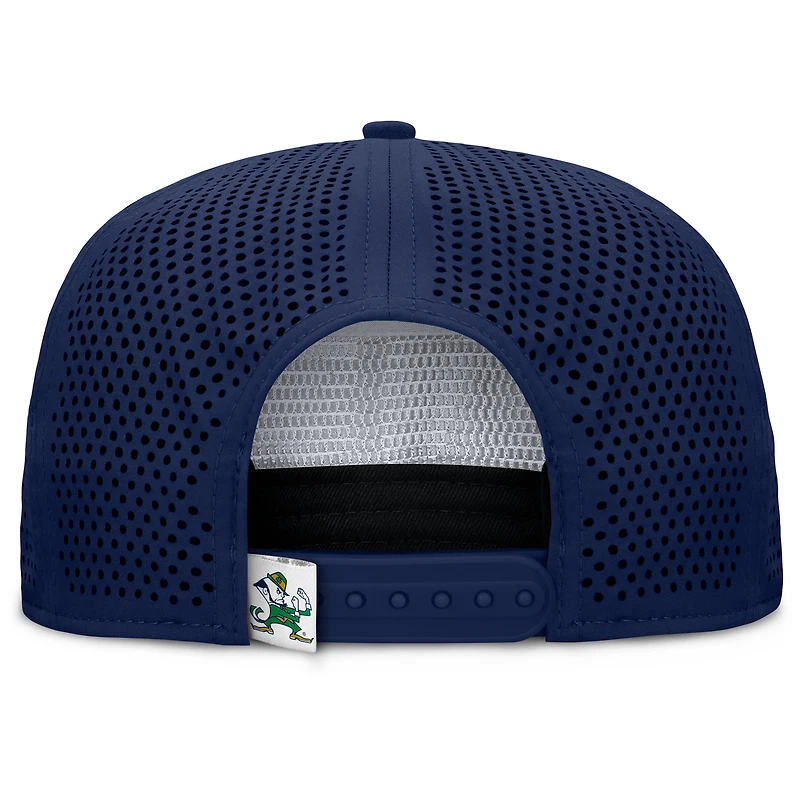 Casquette ajustable en corde pour homme, bleu marine, motif Notre Dame Fighting Irish Expedition