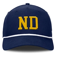 Men's Fanatics  Navy Notre Dame Fighting Irish Foul Ball Rope Adjustable Hat