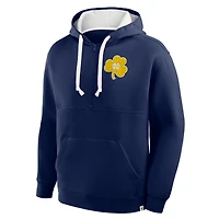 Men's Fanatics Navy Notre Dame Fighting Irish Hometown Premium Rise And Conquer Half-Zip Hoodie