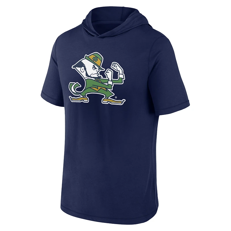 T-shirt à capuche avec logo principal irlandais Fanatics Navy Notre Dame Fighting Irish pour hommes