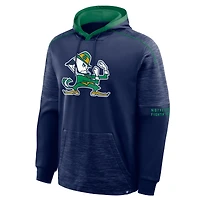 Men's Fanatics Navy Notre Dame Fighting Irish Quad Defender Pullover Hoodie