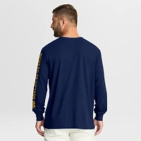 Men's Fanatics Navy Notre Dame Fighting Irish Quad Fuel The Fire Long Sleeve T-Shirt