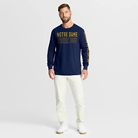 Men's Fanatics Navy Notre Dame Fighting Irish Quad Fuel The Fire Long Sleeve T-Shirt
