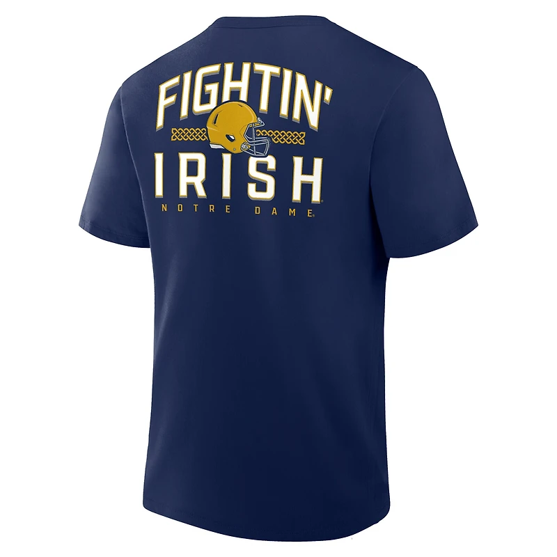 Men's Fanatics Navy Notre Dame Fighting Irish Quad Legacy T-Shirt