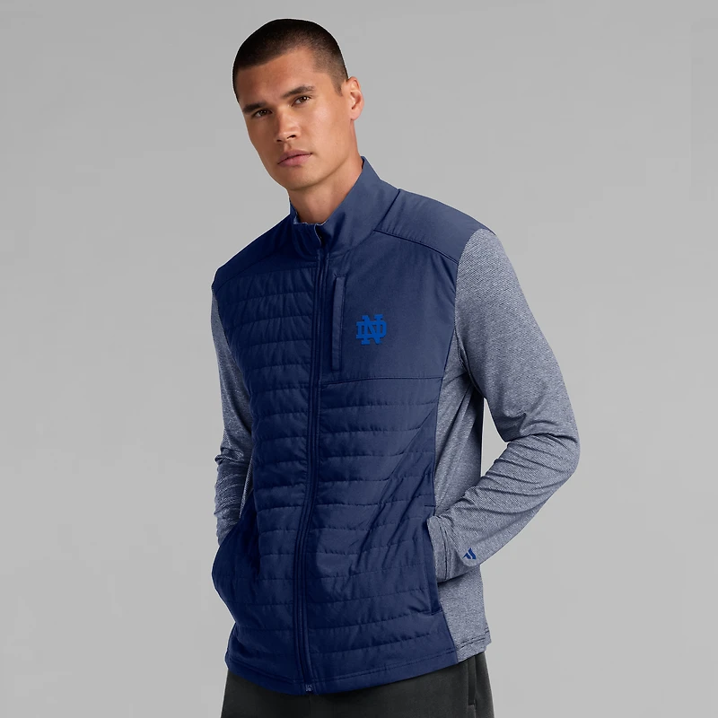 Veste zippée entièrement ton sur avec logo principal de Notre Dame Fighting Irish pour homme la marque Fanatics Navy