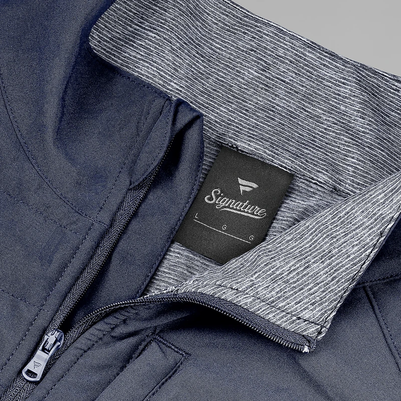 Veste zippée entièrement ton sur avec logo principal de Notre Dame Fighting Irish pour homme la marque Fanatics Navy