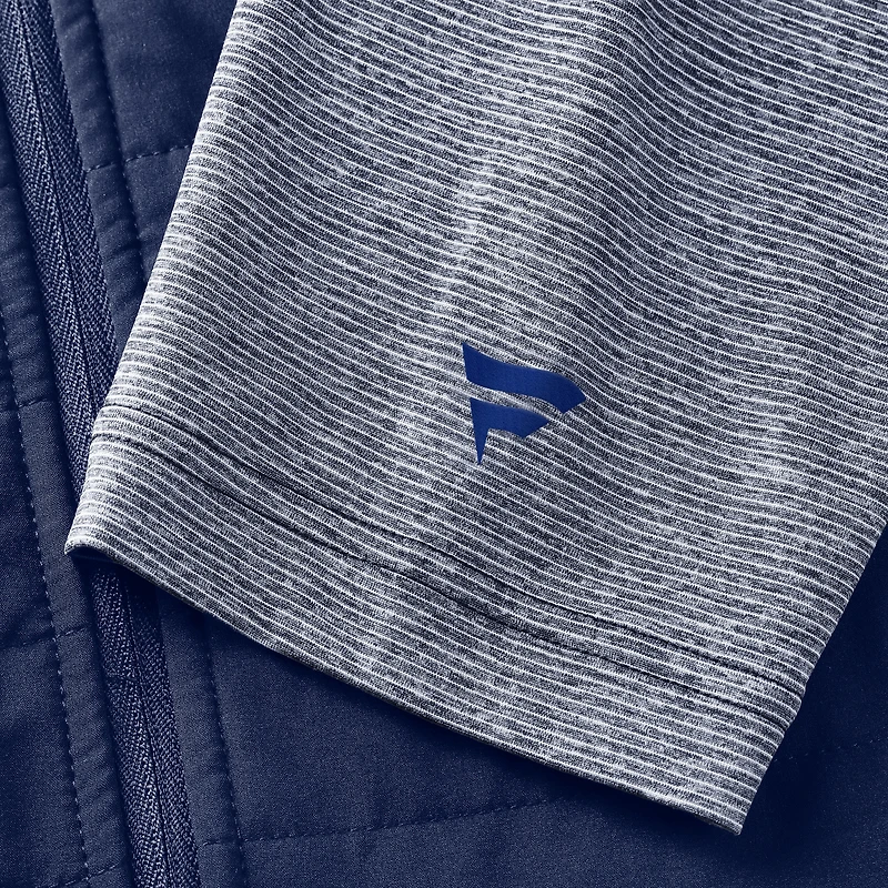 Veste zippée entièrement ton sur avec logo principal de Notre Dame Fighting Irish pour homme la marque Fanatics Navy