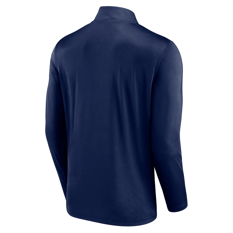 Haut à quart de zip Fanatics Navy Notre Dame Fighting Irish Underdog Mindset pour hommes