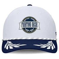 Casquette ajustable Fanatics blanche/bleu marine pour homme, motif Notre Dame Fighting Irish Admiral