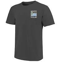 T-shirt graphite pour homme, motif graphique vieilli, couleurs confort, Notre Dame Fighting Irish, Minimal Vista