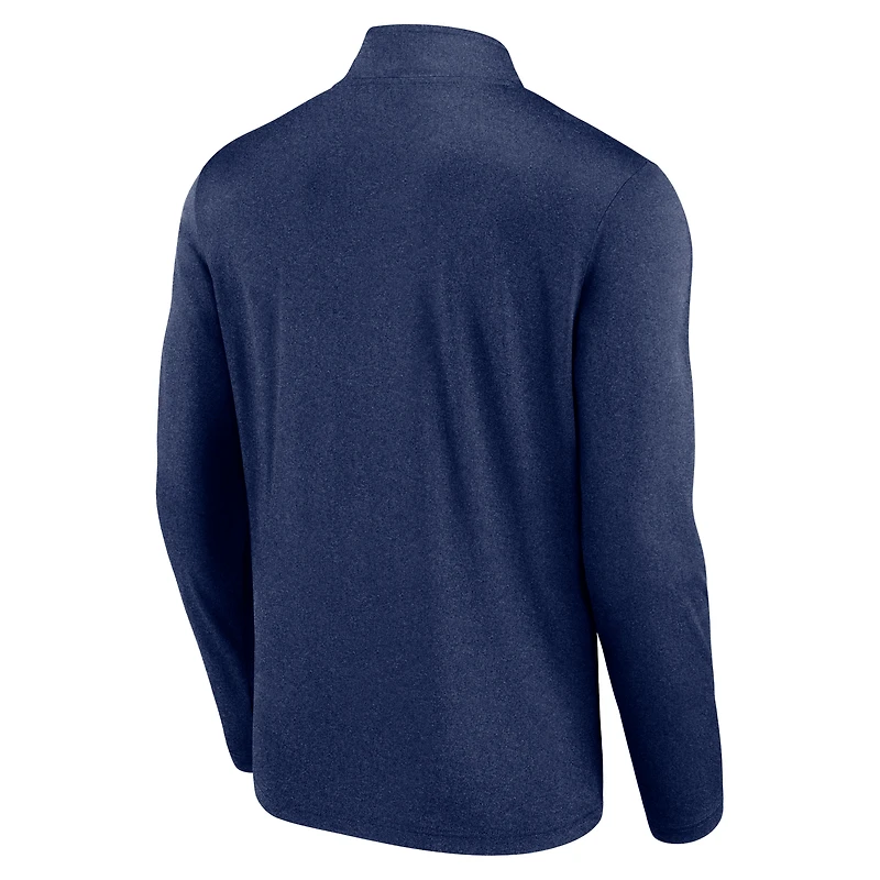 Haut à glissière quart de tour pour homme Heather Navy Notre Dame Fighting Irish Head to