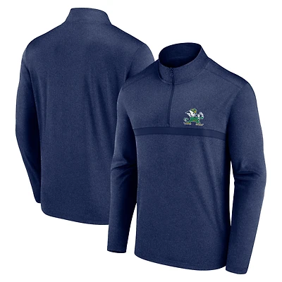 Haut à glissière quart de tour pour homme Heather Navy Notre Dame Fighting Irish Head to