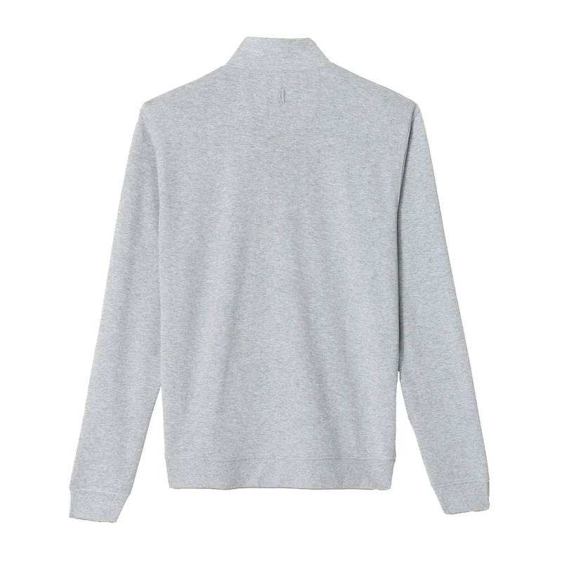 Pull-over à col zippé 1/4 en mélange de trois matières, gris Notre Dame Fighting Irish, la marque johnnie-O.