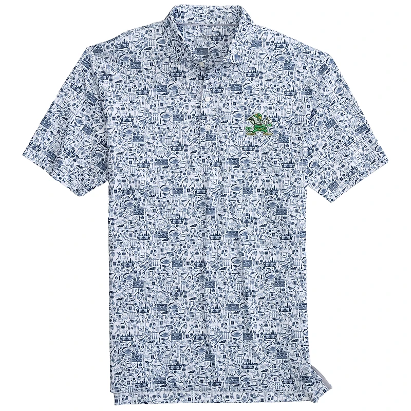 Polo de supporter johnnie-O bleu marine Notre Dame Fighting Irish Tailgater pour homme