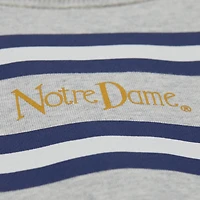 Men's Mitchell & Ness Heather Gray Notre Dame Fighting Irish All Over Print Sweatshirt