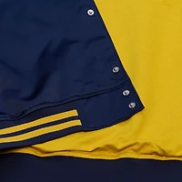 Men's Mitchell & Ness Navy Notre Dame Fighting Irish Double Clutch Lightweight Satin Full-Snap Jacket