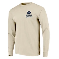 T-shirt à manches longues pour homme, motif mascotte des Fighting Irish de Notre Dame, couleurs naturelles et confortables