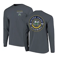 Men's  Navy Notre Dame Fighting Irish Circle Seal Alumni Long-Sleeve T-Shirt