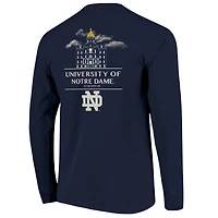 T-shirt à manches longues bleu marine pour homme, motif Fighting Irish, Campus Nights