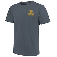 T-shirt bleu marine pour homme, motif paysage, doublure épaisse, couleurs confort, Notre Dame Fighting Irish