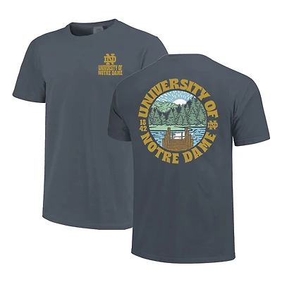 Men's  Navy Notre Dame Fighting Irish Comfort Colors Thick Lined Landscape T-Shirt