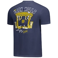 Men's Navy Notre Dame Fighting Irish Deck the Halls Comfort Colors T-Shirt