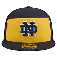 Men's New Era Black/Gold Notre Dame Fighting Irish Outdoor Wide Panel 9FIFTY Snapback Trucker Hat