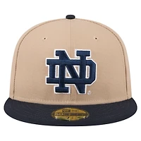 Men's New Era  Khaki Notre Dame Fighting Irish Two-Tone 59FIFTY Fitted Hat