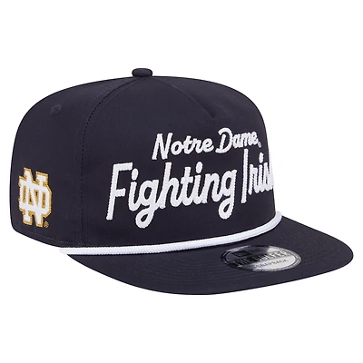 Men's New Era Navy Notre Dame Fighting Irish Adventure Team Text Golfer Snapback Hat