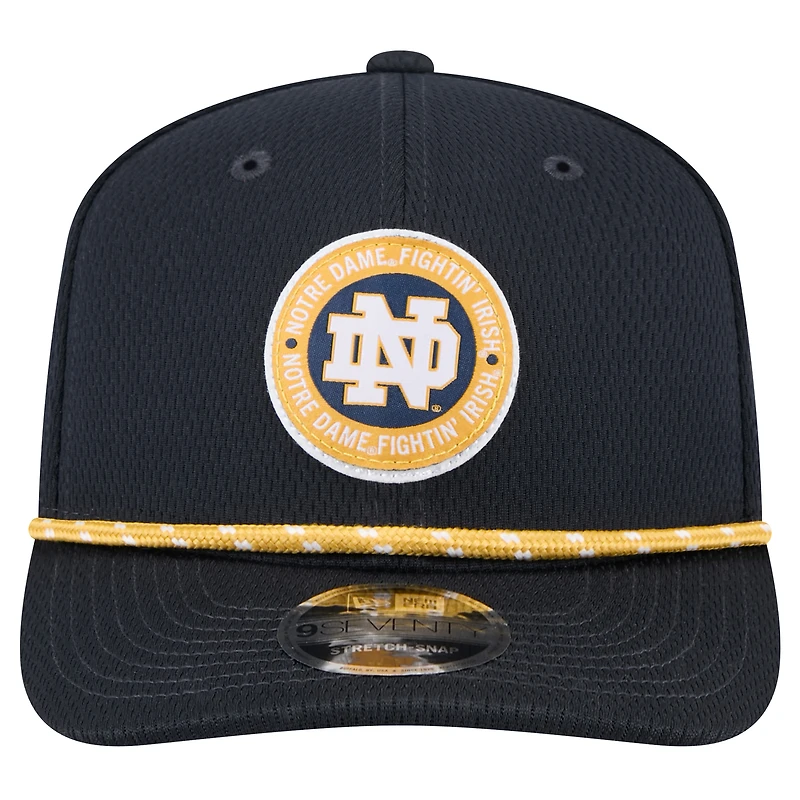 Men's New Era Navy Notre Dame Fighting Irish COOLERA 9SEVENTY Rope Stretch-Snap Hat