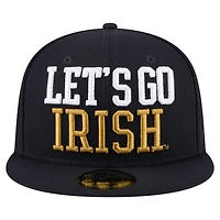 Casquette snapback New Era bleu marine Notre Dame Fighting Irish Go Team 9FIFTY pour homme