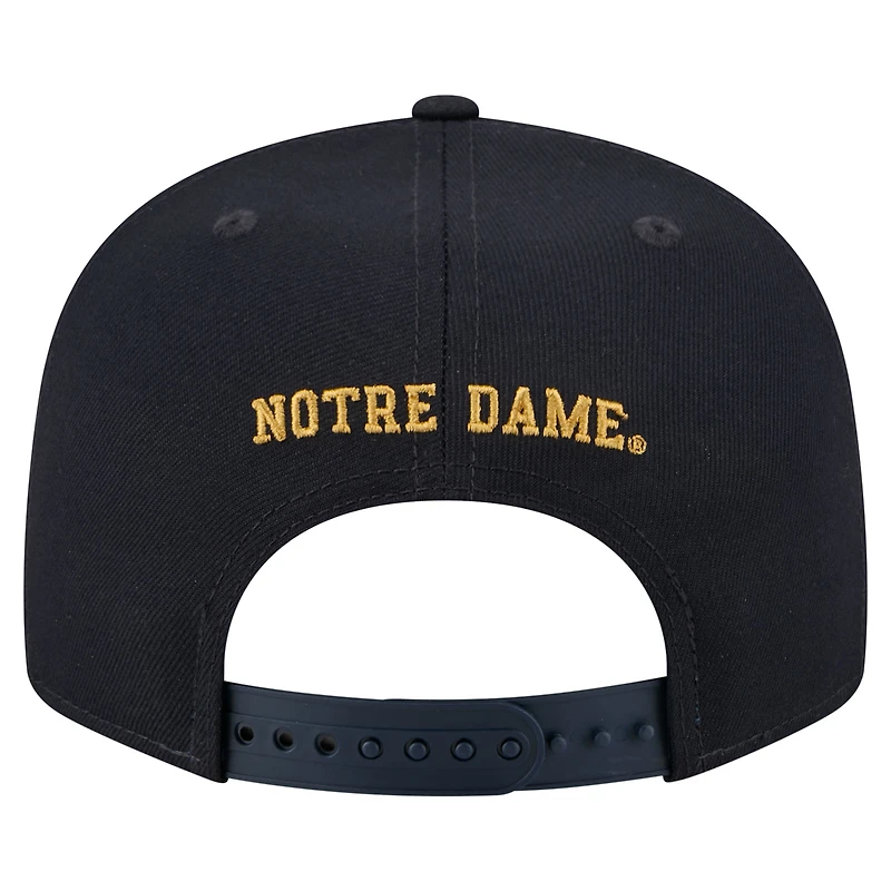 Casquette snapback New Era bleu marine Notre Dame Fighting Irish Go Team 9FIFTY pour homme